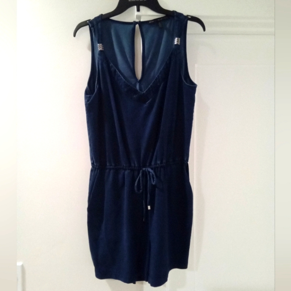 White House Black Market denim romper